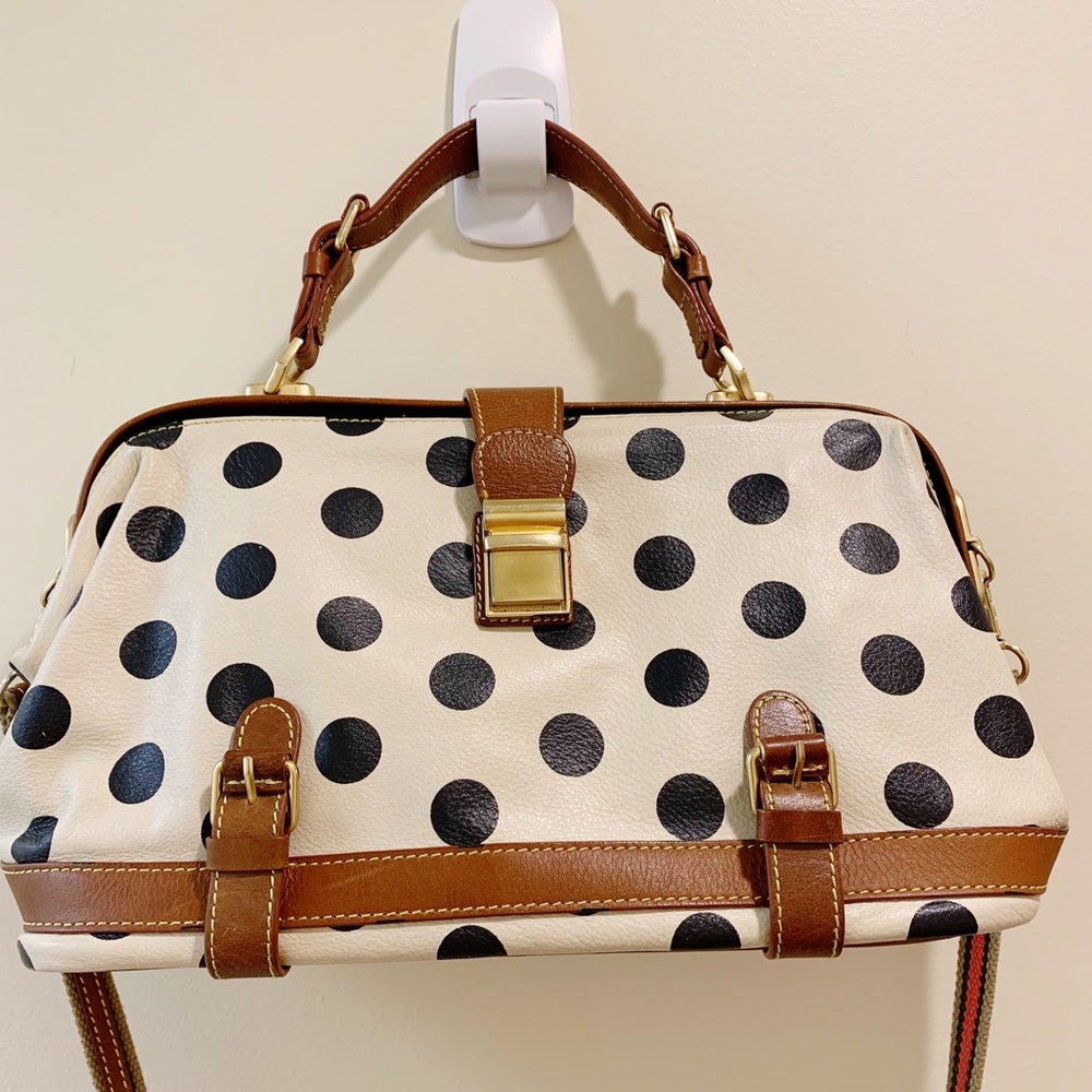 Anthropologie Holding Horses Polka Dot Satchel Bag